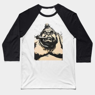 Puff Sumo: Puff Sumo Smoking a Cigar Baseball T-Shirt